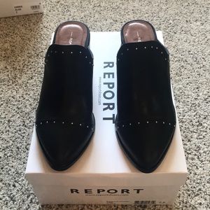 Report Shoes - Black leather mules Report Shoes - Black leather mules